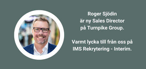 Roger Sjödin är ny Sales Director på Turnpike.
